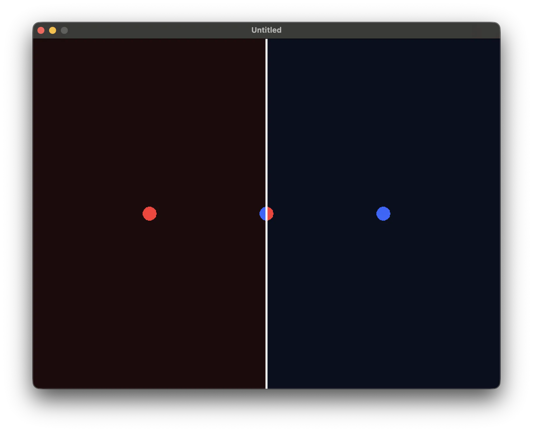 Example of love2d Vertical Split screen.